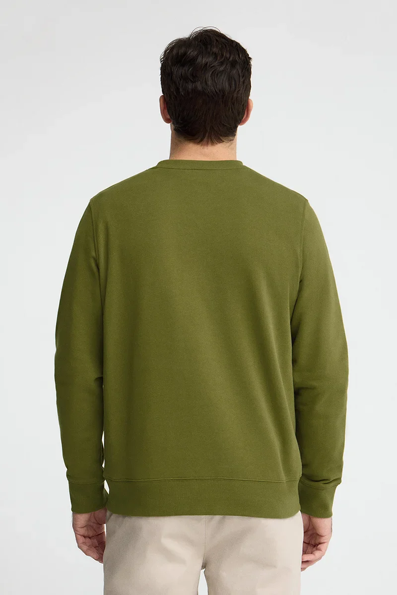 Sudadera verde musgo de corte relajado con bordado Rigby Go - Image 5
