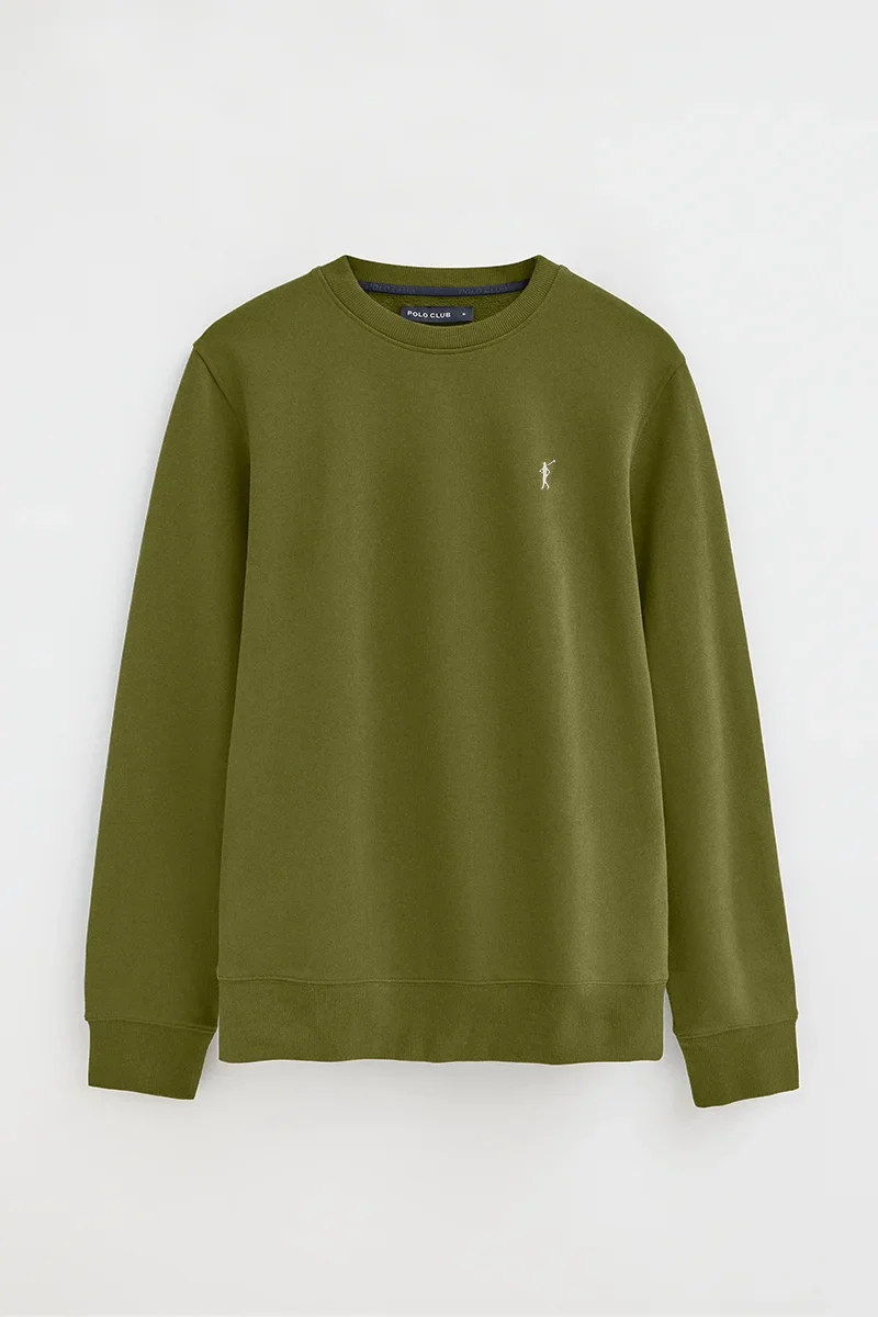Sudadera verde musgo de corte relajado con bordado Rigby Go - Image 6