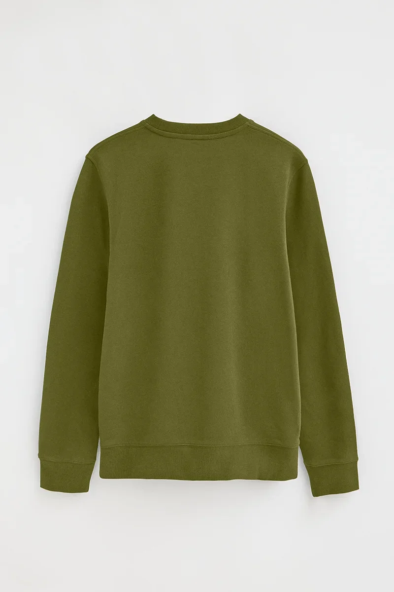 Sudadera verde musgo de corte relajado con bordado Rigby Go - Image 8