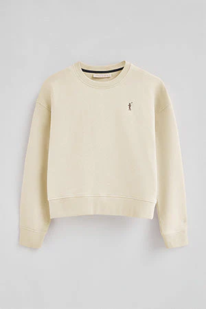 Sudadera color crudo de corte boxy con logo Rigby Go - Image 8