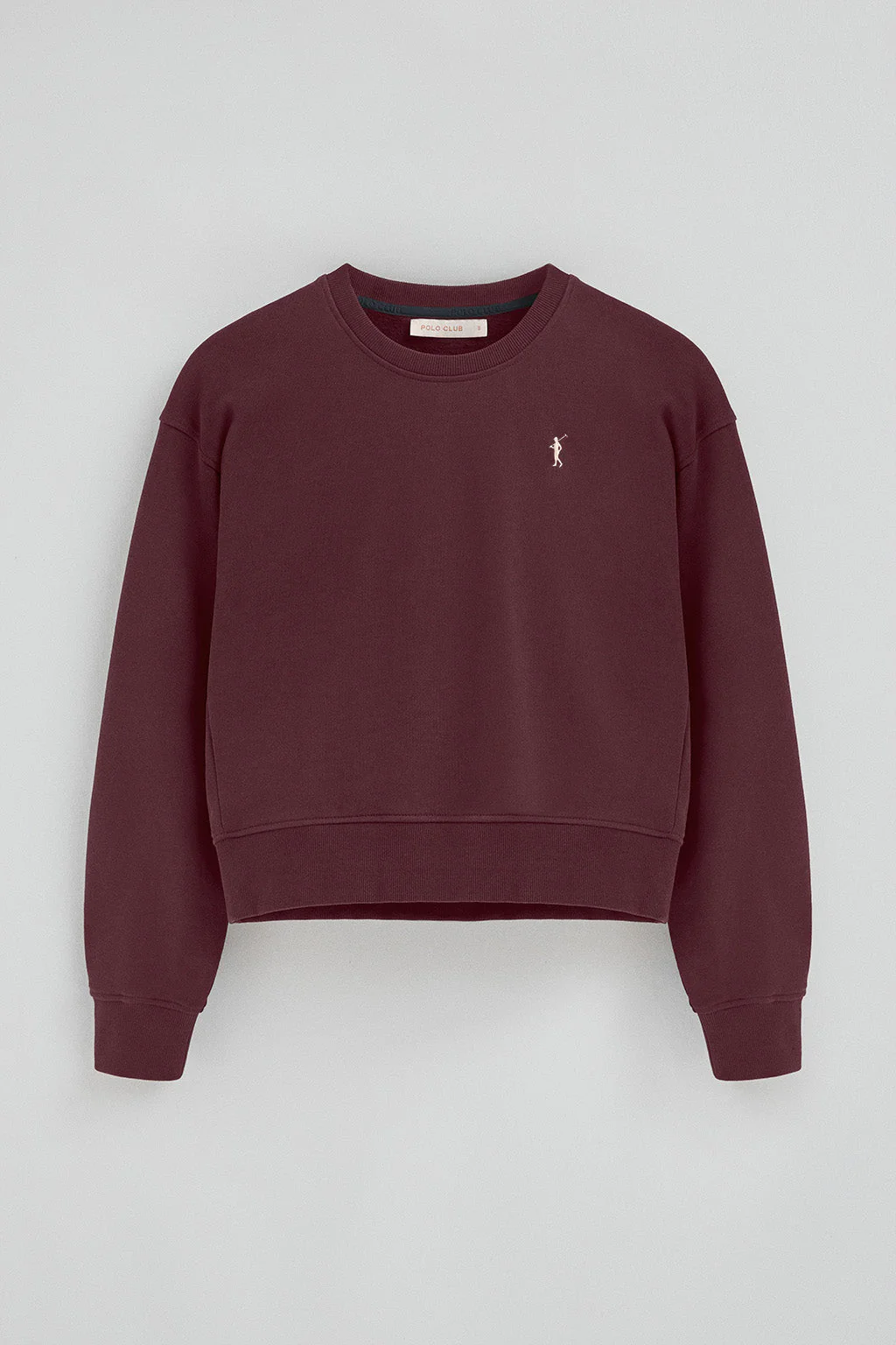 Sudadera color borgoña de corte boxy con logo Rigby Go - Image 7