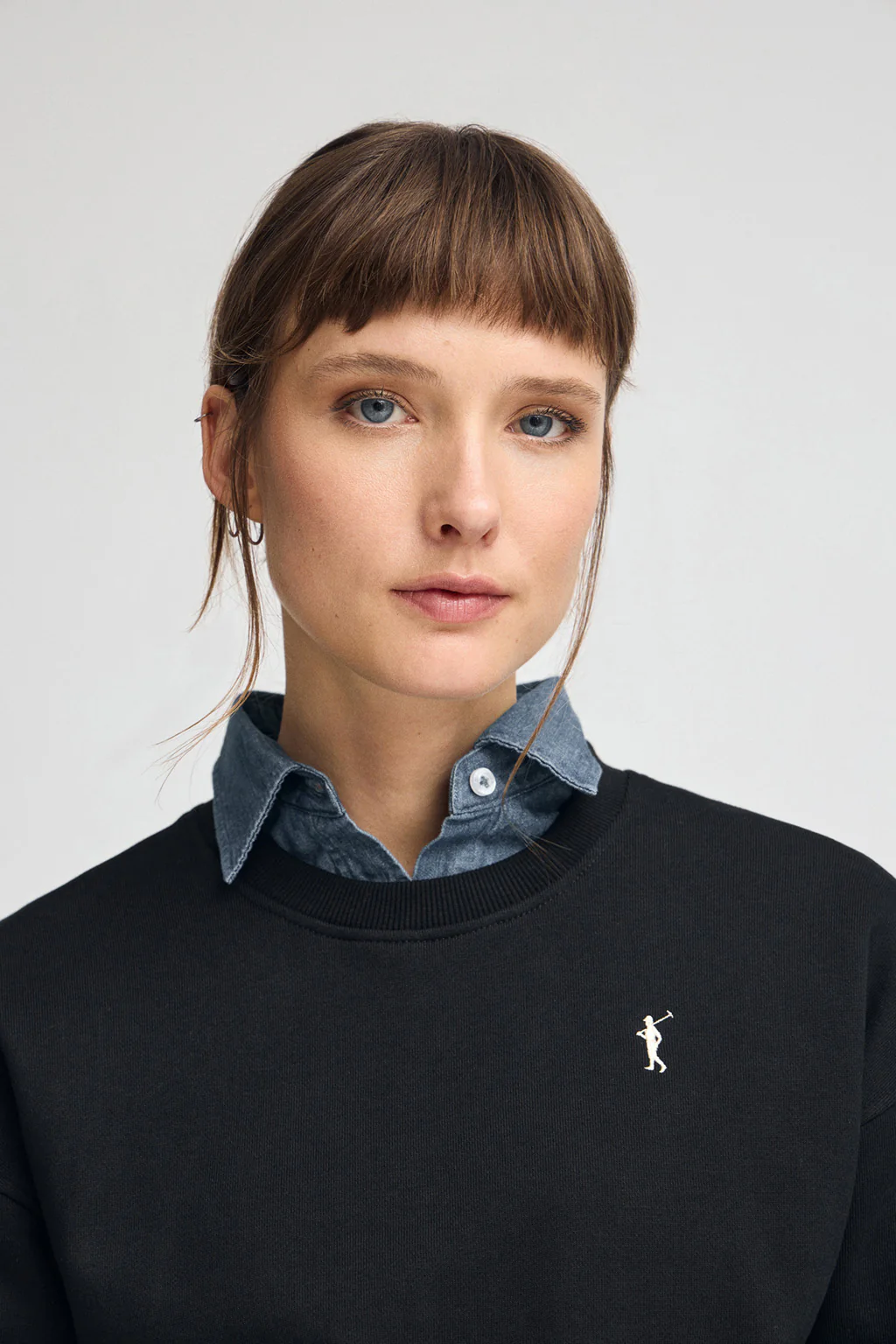 Sudadera negra de corte boxy con logo Rigby Go - Image 2