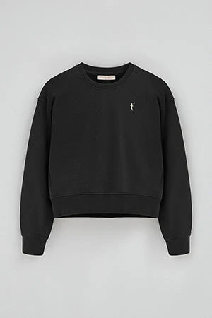 Sudadera negra de corte boxy con logo Rigby Go - Image 8