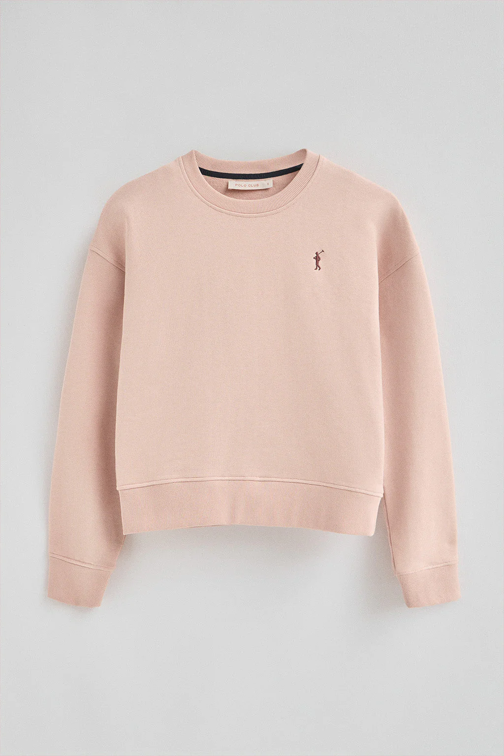 Sudadera rosa palo de corte boxy con logo Rigby Go - Image 7