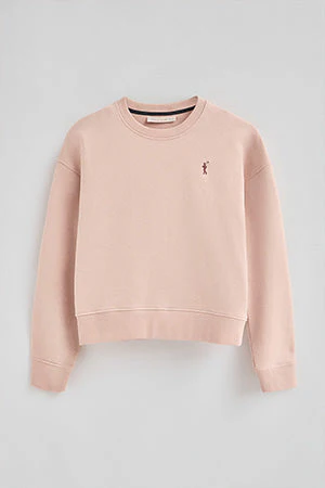 Sudadera rosa palo de corte boxy con logo Rigby Go - Image 8