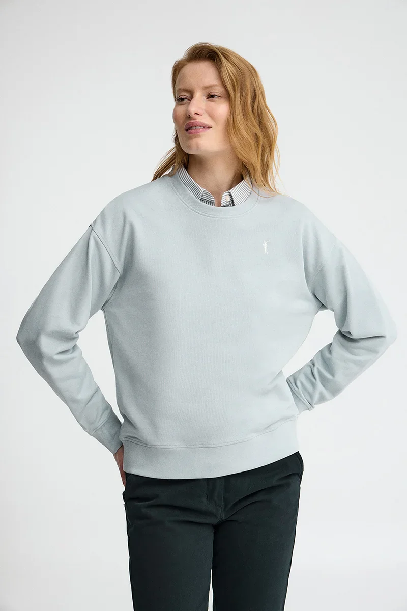 Sudadera azul claro de corte regular con bordado Rigby Go
