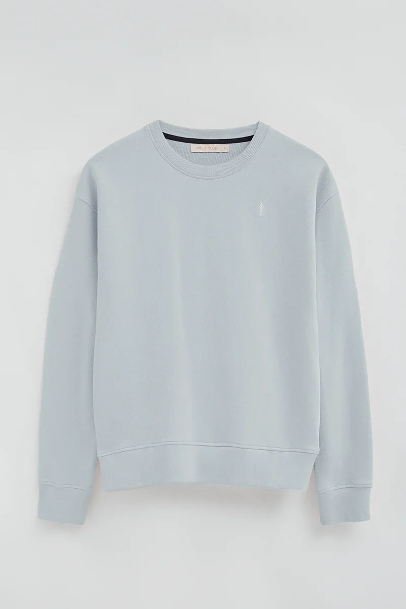 Sudadera azul claro de corte regular con bordado Rigby Go - Image 6