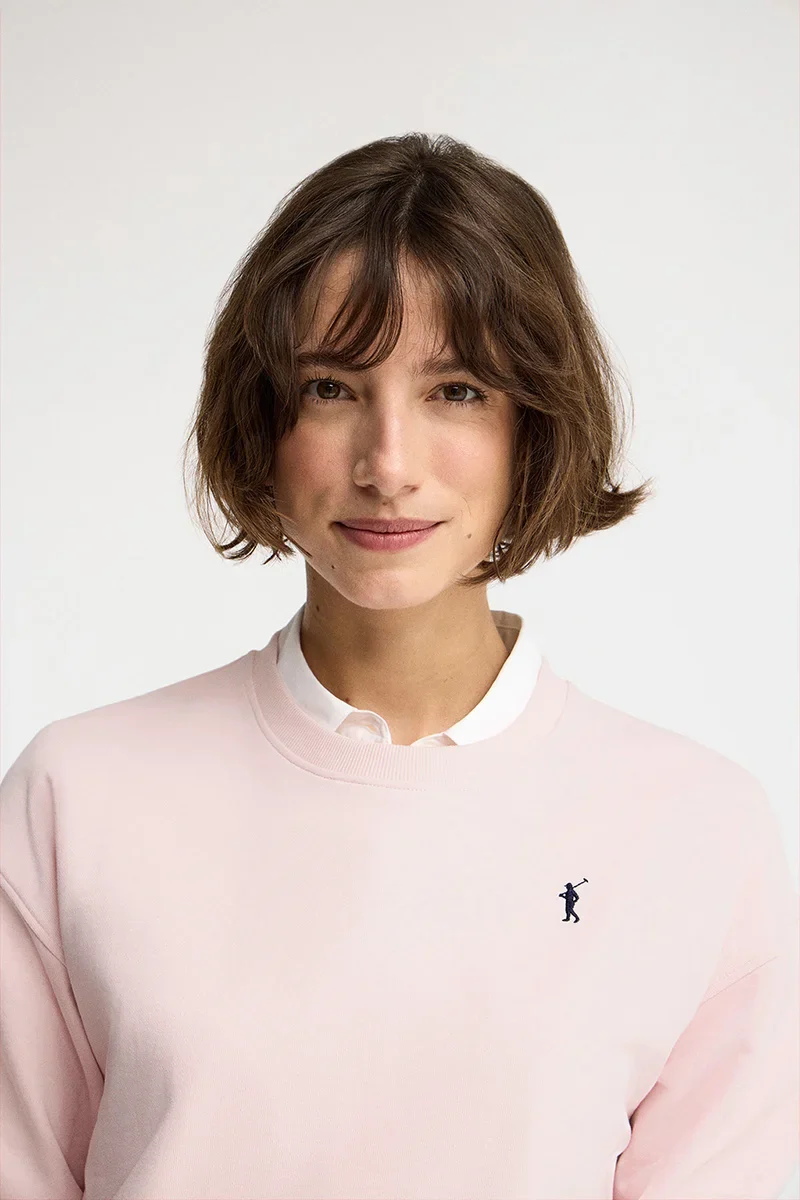 Sudadera rosa de corte regular con bordado Rigby Go