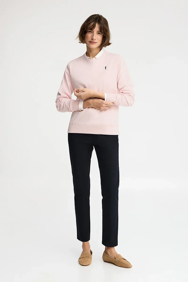 Sudadera rosa de corte regular con bordado Rigby Go - Image 2