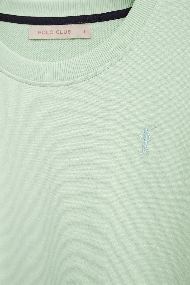 Sudadera turquesa pastel de corte regular con bordado Rigby Go - Image 6