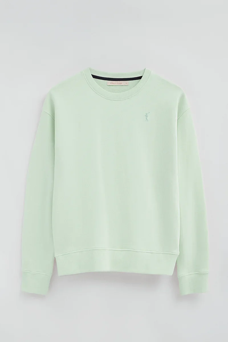Sudadera turquesa pastel de corte regular con bordado Rigby Go - Image 9