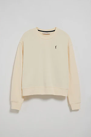 Sudadera color crudo de cuello redondo y bordado Rigby Go - Image 8