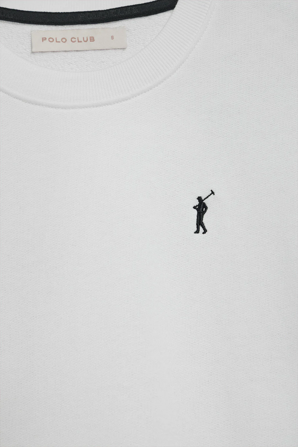 Sudadera blanca de cuello redondo y bordado Rigby Go - Image 6