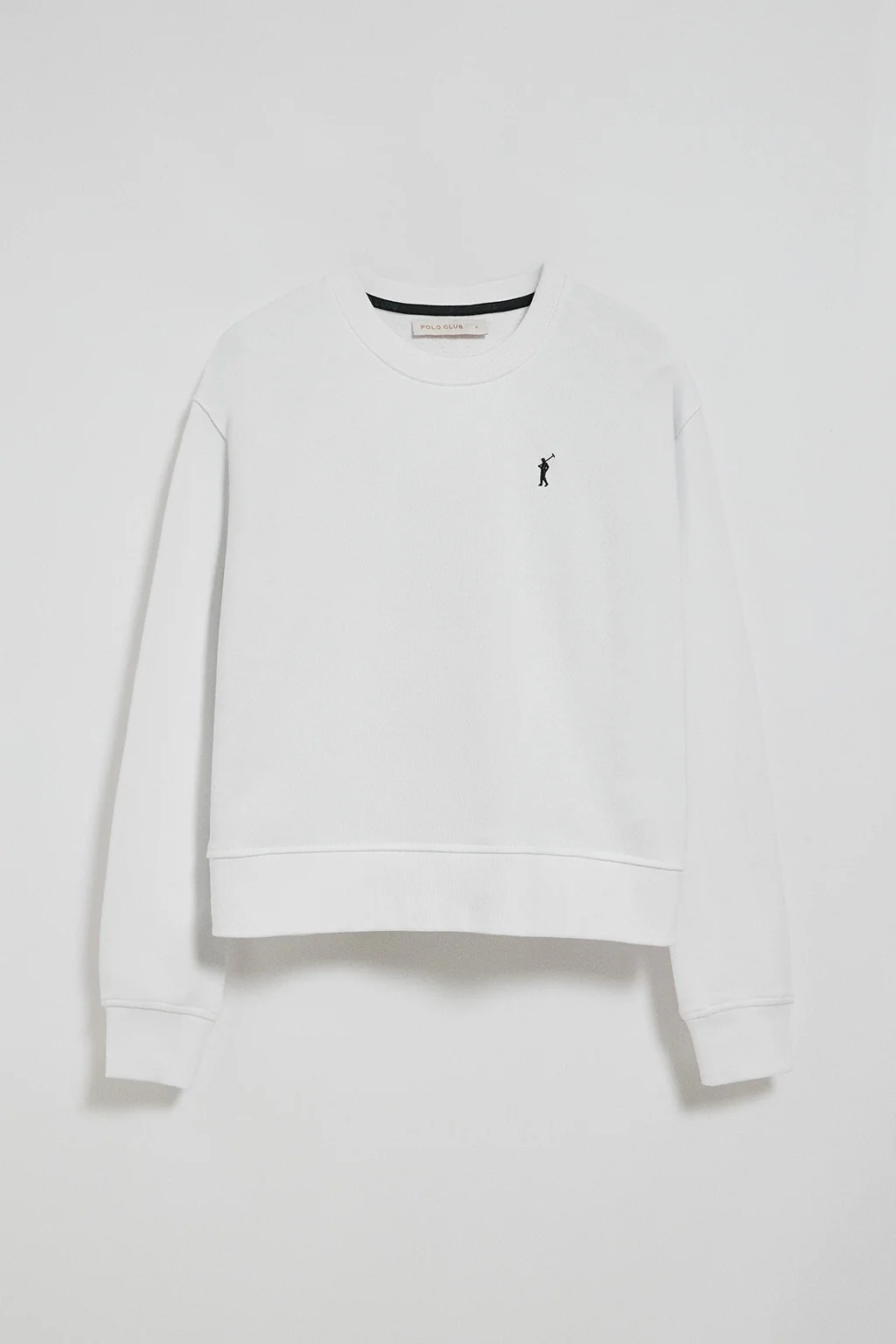 Sudadera blanca de cuello redondo y bordado Rigby Go - Image 8