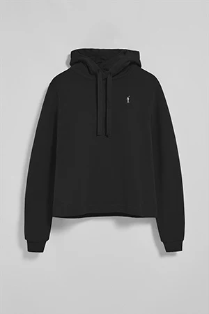 Sudadera con capucha negra con logo bordado Rigby Go - Image 9