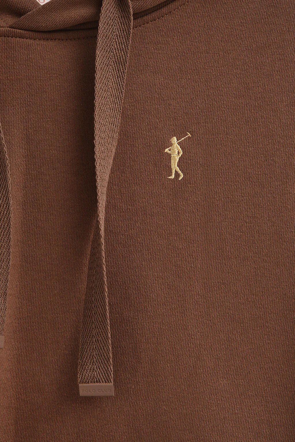 Sudadera color moca con capucha y logo Rigby Go - Image 6