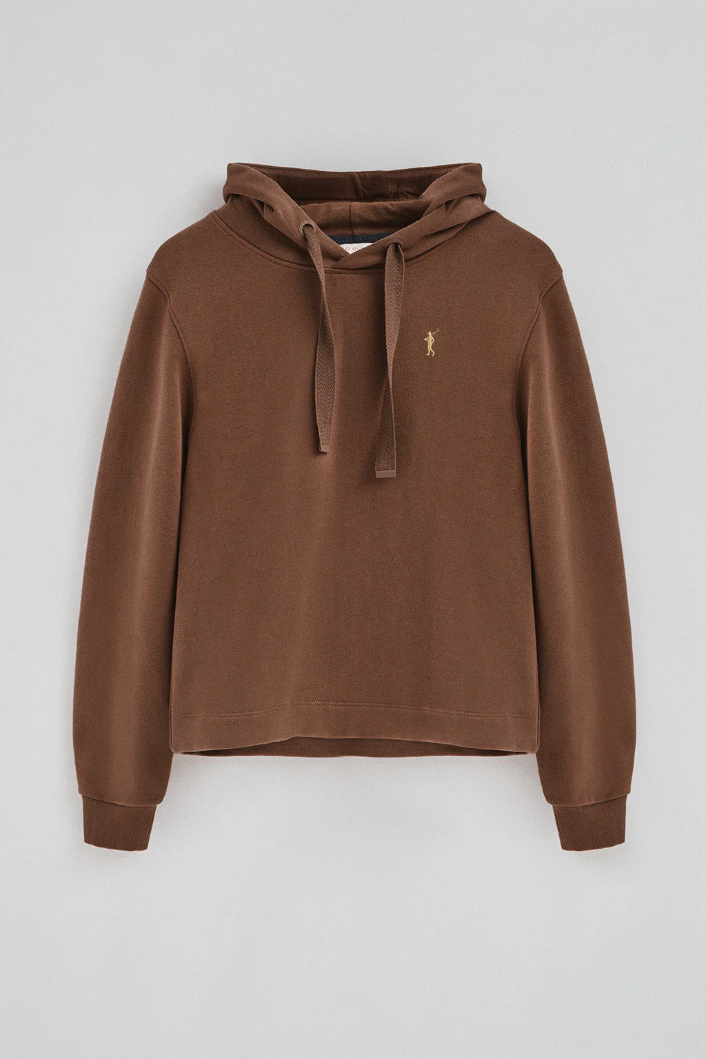 Sudadera color moca con capucha y logo Rigby Go - Image 7