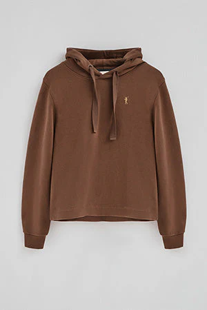 Sudadera color moca con capucha y logo Rigby Go - Image 8