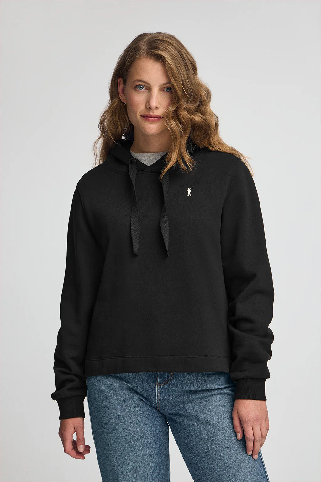 Sudadera negra con capucha y logo Rigby Go