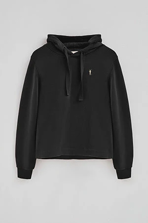 Sudadera negra con capucha y logo Rigby Go - Image 8