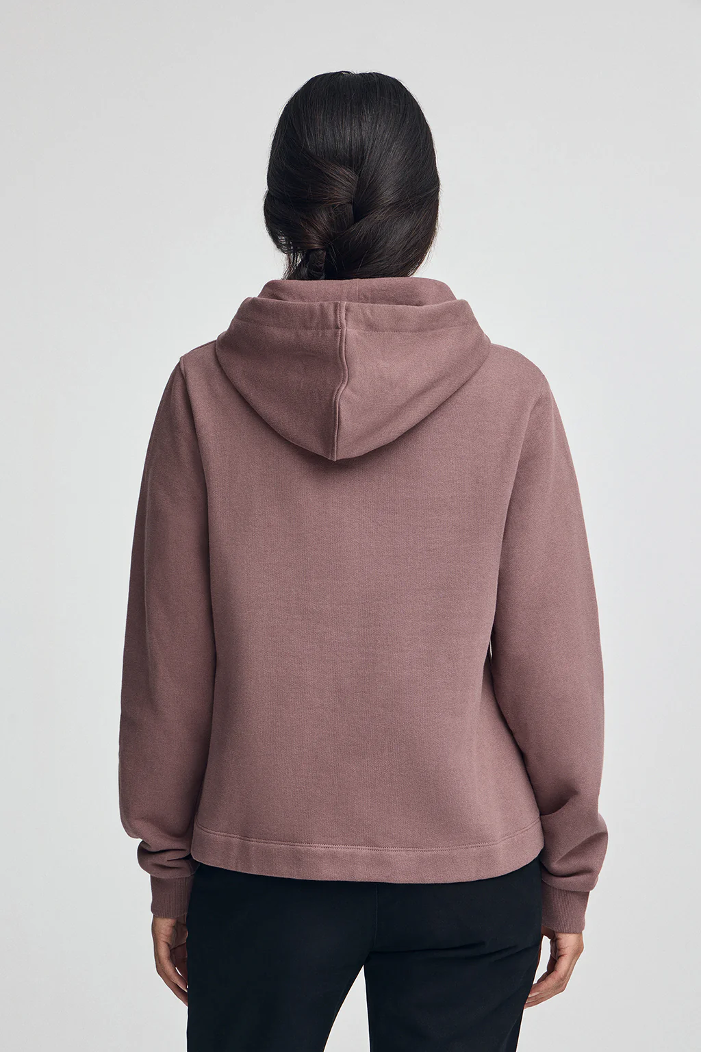 Sudadera rosa taupe con capucha y logo Rigby Go - Image 4