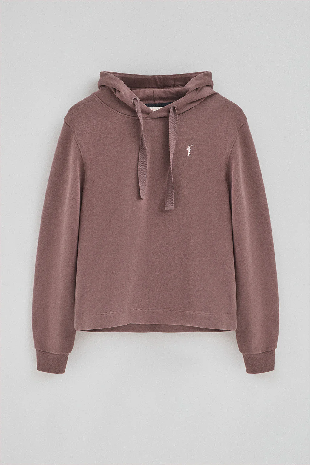 Sudadera rosa taupe con capucha y logo Rigby Go - Image 5