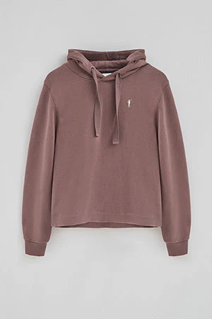 Sudadera rosa taupe con capucha y logo Rigby Go - Image 8