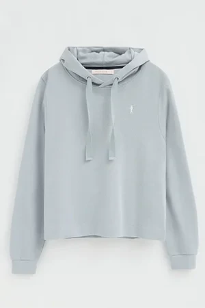Sudadera azul claro con capucha, de corte recto y bordado Rigby Go - Image 9