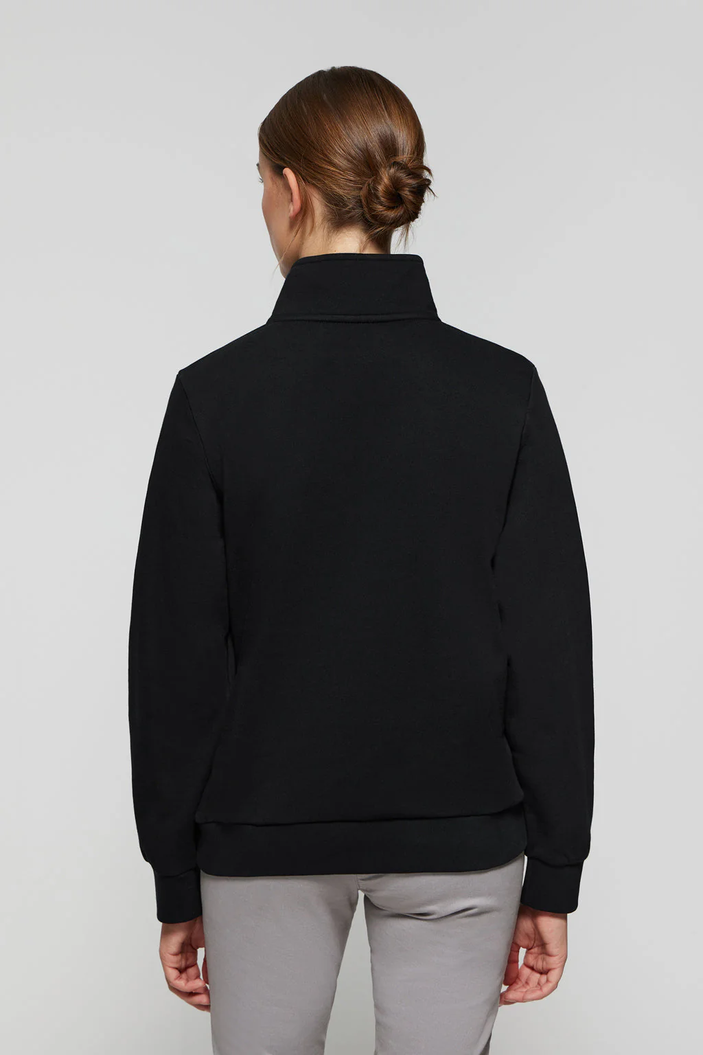 Sudadera de media cremallera negra con logo Rigby Go - Image 4
