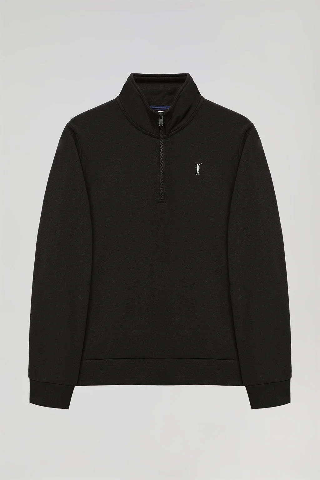 Sudadera de media cremallera negra con logo Rigby Go - Image 7