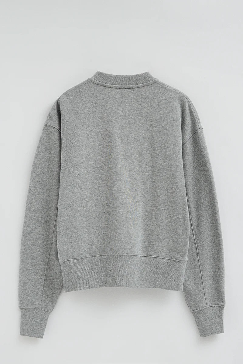 Cárdigan gris vigoré de tejido sudadera con bordado Rigby Go - Image 8