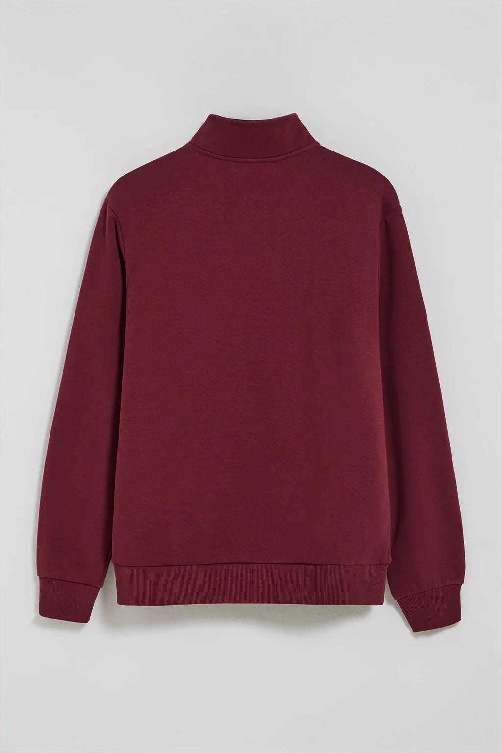 Sudadera de media cremallera granate con logo bordado Rigby Go - Image 9