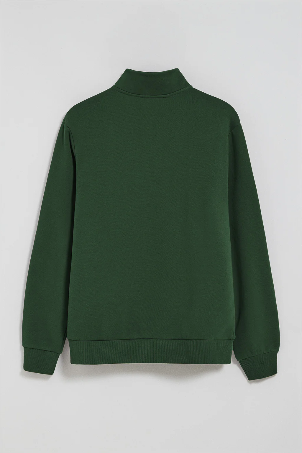 Sudadera de media cremallera verde botella con logo bordado Rigby Go - Image 7