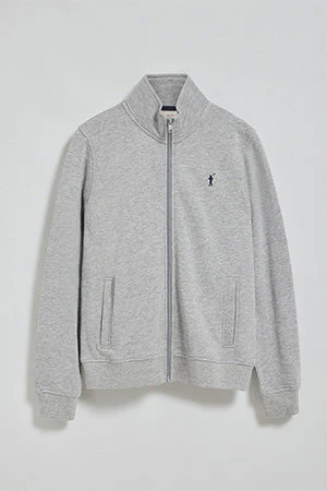 Sudadera de cremallera gris vigoré de cuello elevado con logo Rigby Go - Image 9