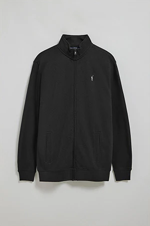 Sudadera con cremallera de cuello elevado negra con logo Rigby Go - Image 2