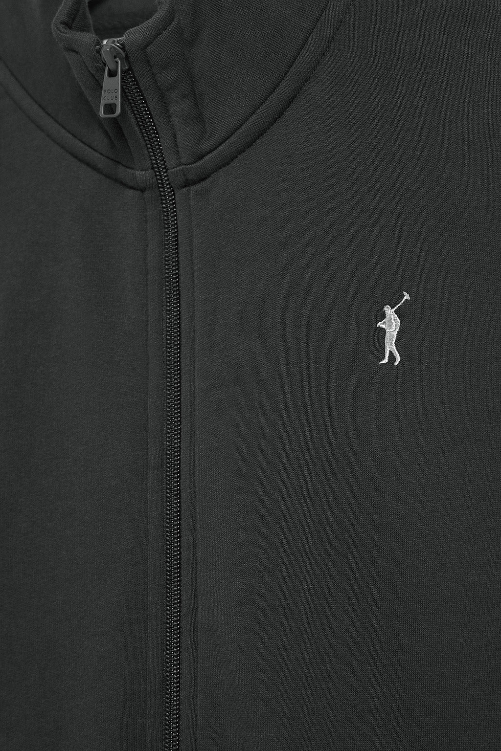 Sudadera de cremallera negra de cuello elevado con logo Rigby Go - Image 6