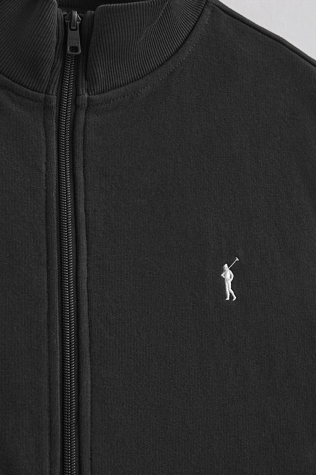 Sudadera negra abierta con cuello elevado y logo Rigby Go - Image 8