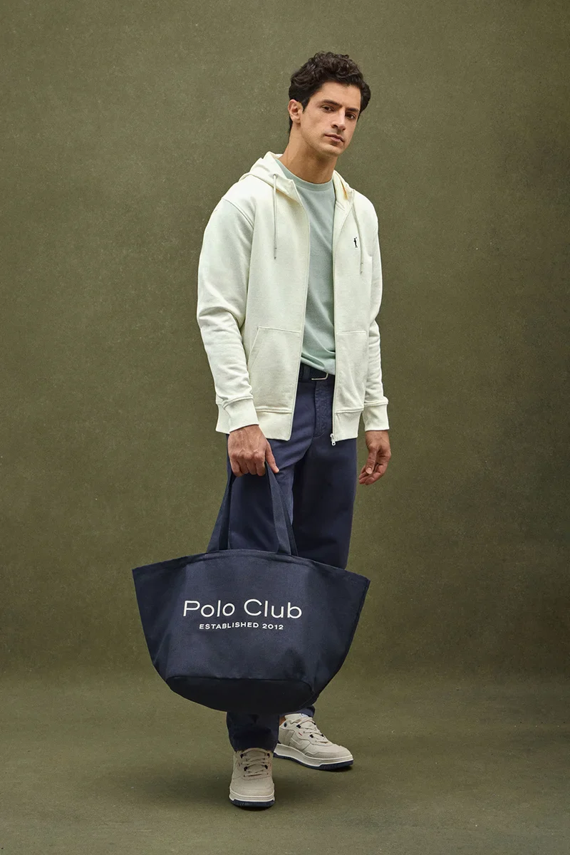 Sudadera color crudo con capucha y cremallera con logo bordado Rigby Go - Image 2