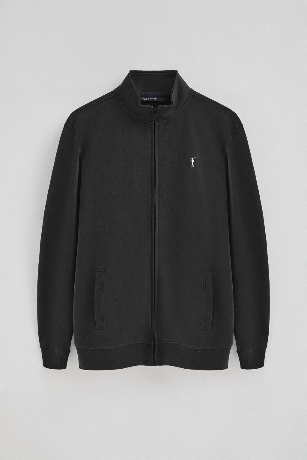 Sudadera negra de cuello alto y cremallera con logo Rigby Go - Image 5