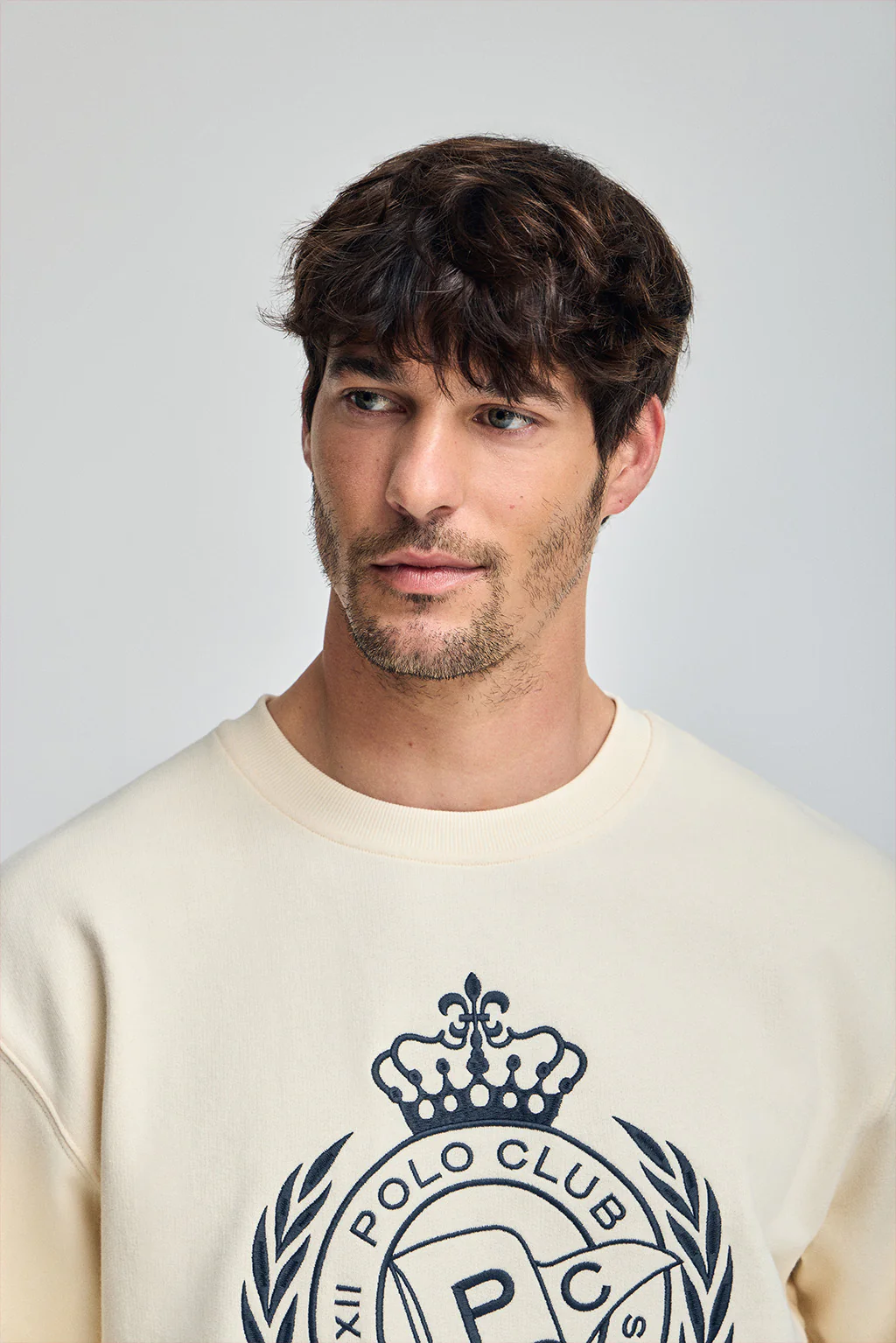 Sudadera Saddie color crudo con gráfico náutico bordado - Image 2