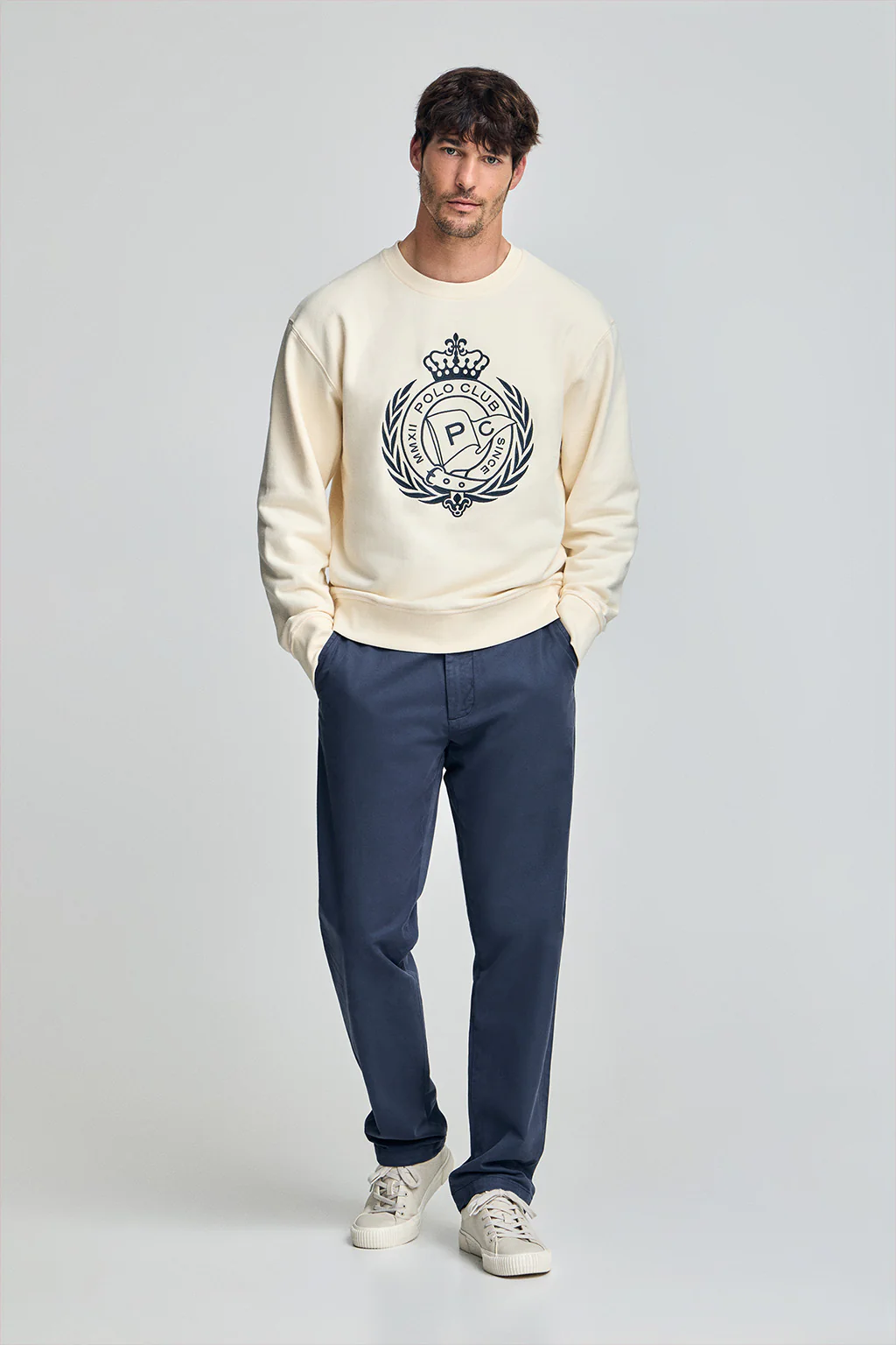 Sudadera Saddie color crudo con gráfico náutico bordado - Image 3