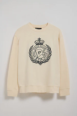 Sudadera Saddie color crudo con gráfico náutico bordado - Image 9