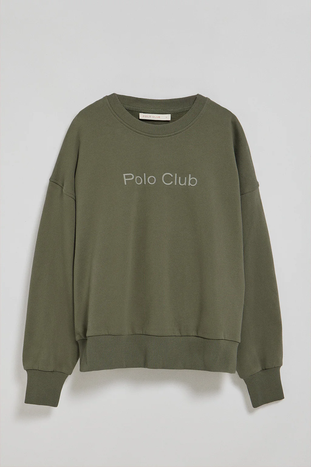 Sudadera básica de cuello redondo verde con logo frontral Polo Club engomado - Image 12