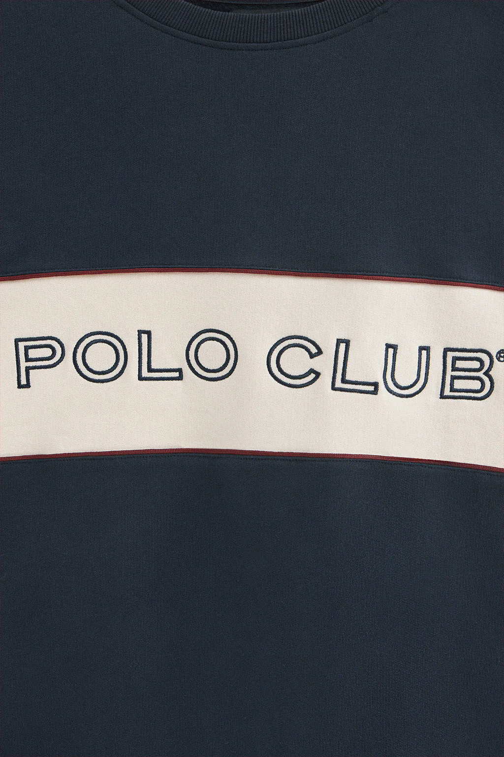 Sudadera azul marino de corte boxy y logo Polo Club - Image 3