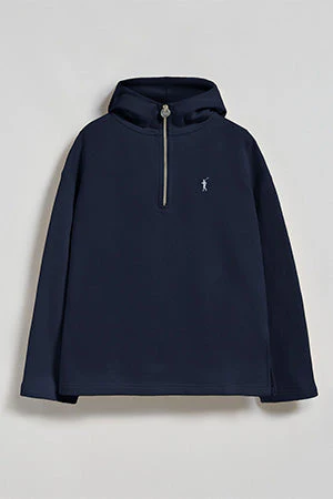Sudadera Sinsajo azul con capucha y cremallera con logo Rigby Go - Image 8
