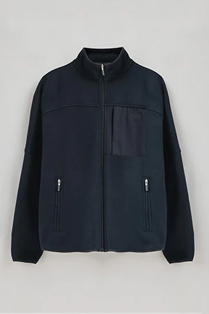 Sudadera polar azul marino con cremallera y logo Polo Club - Image 8