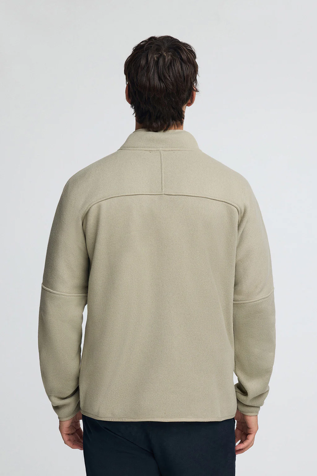 Sudadera polar color piedra con cremallera y logo Polo Club - Image 5