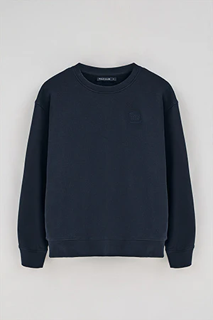 Sudadera navy relax de cuello redondo con detalle Polo Club - Image 9