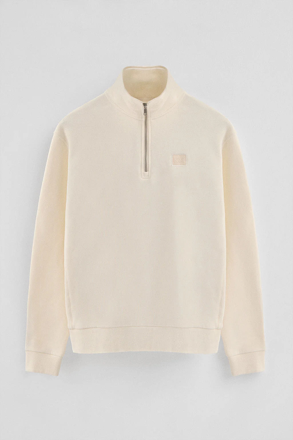 Sudadera color crudo de media cremallera con logo Polo Club - Image 8