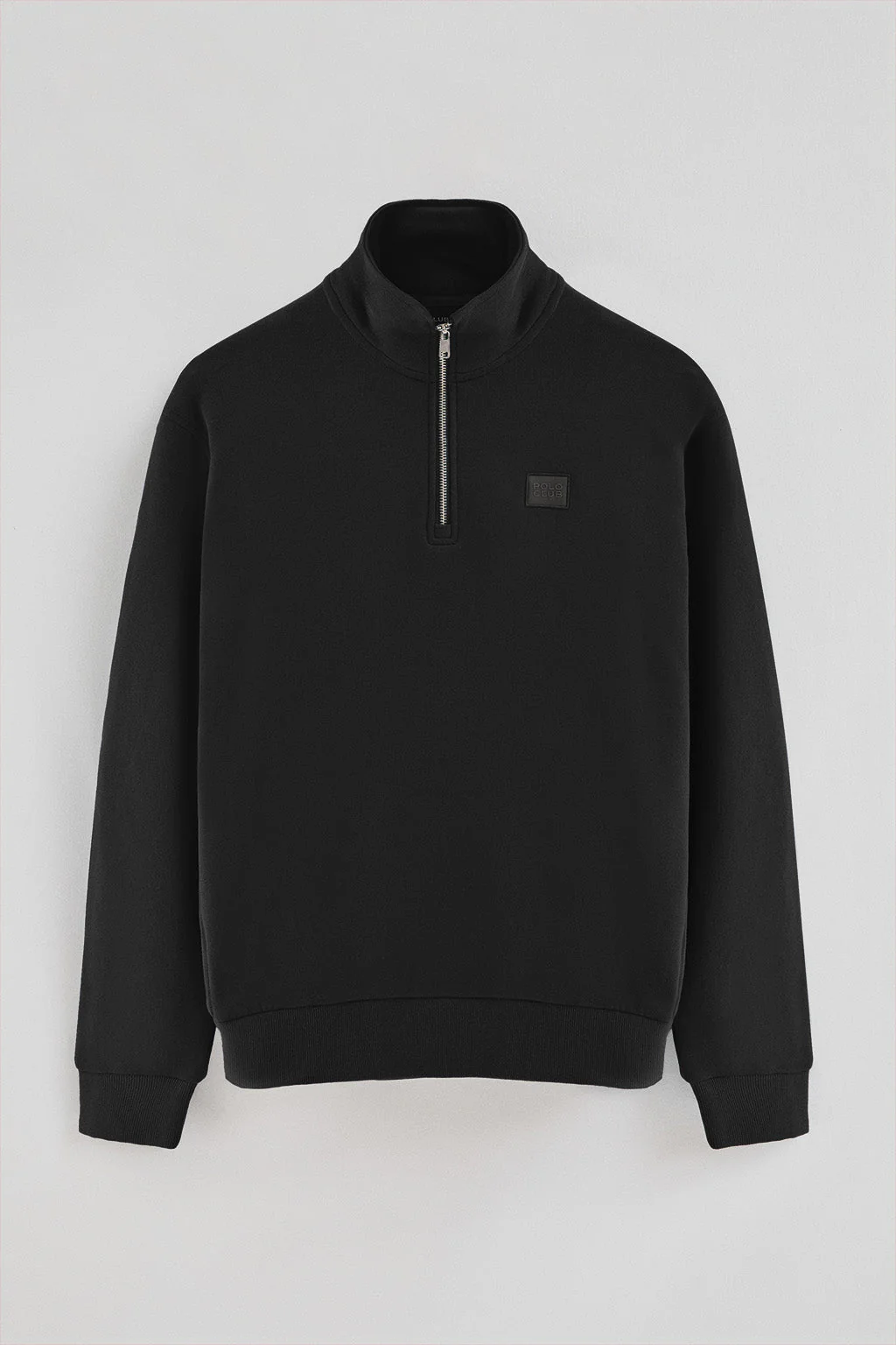Sudadera negra de media cremallera con logo Polo Club - Image 6
